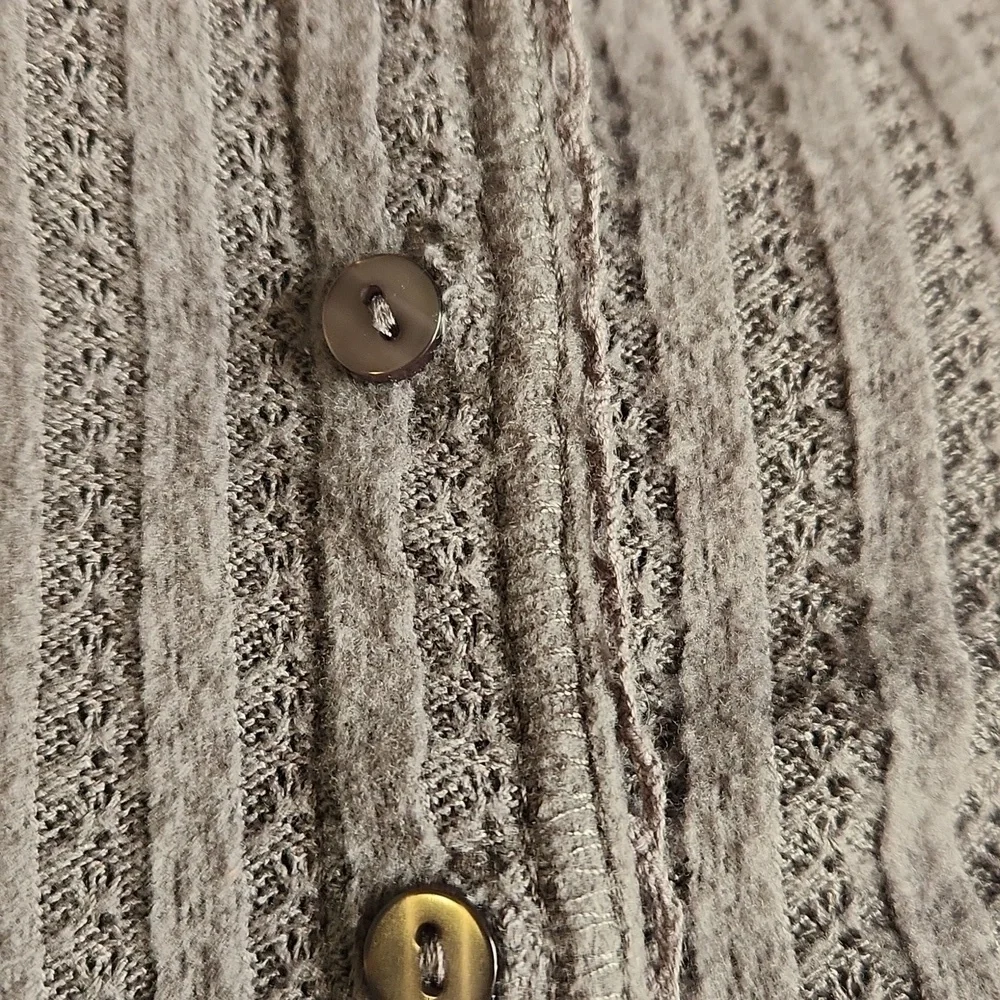 Out From Under Grey Cropped Button Cardigan